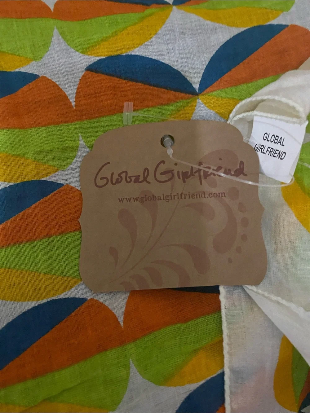 Geometric Print Comforter in Yellow, Orange & Green